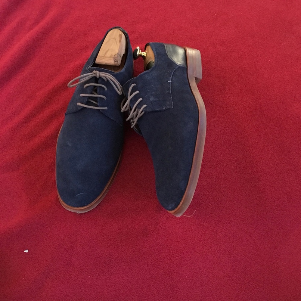 H By Hudson Men's Navy Suede Chukka Boots